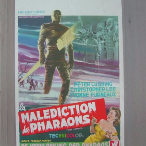 'La malediction des pharaos' (The mummy) (director T. Fisher) Belgian affichette
